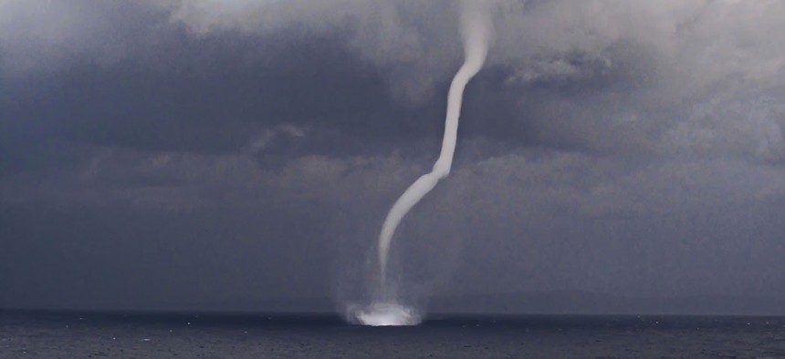 A waterspout. 