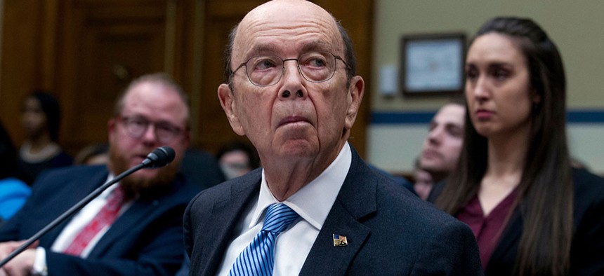 Commerce Secretary Wilbur Ross testifies during the House Oversight Committee hearing.