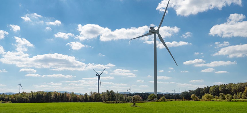 A wind farm in upstate New York.