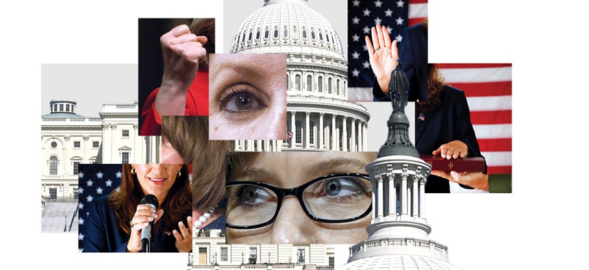 A collage of women in congress