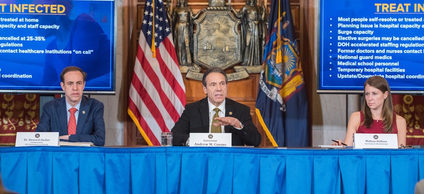 Governor Cuomo delivers an update on coronavirus in New York State on March 12th.