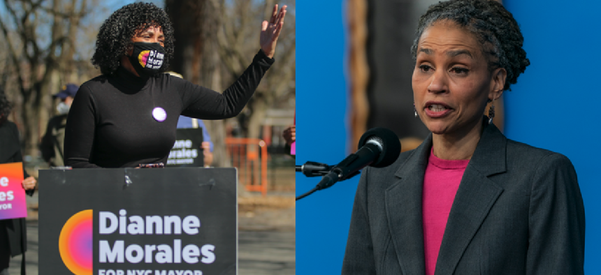 Mayoral candidates Dianne Morales and Maya Wiley.