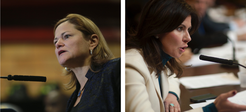 Melissa Mark-Viverito and Elizabeth Crowley