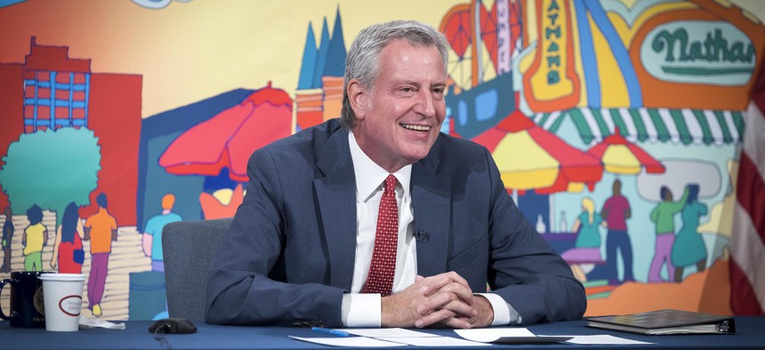 Bill de Blasio on June 3.