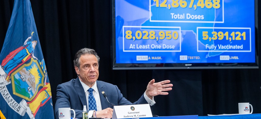 Governor Cuomo on April 16. 