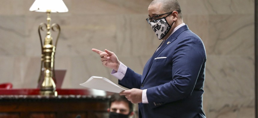 New York State Senator Gustavo Rivera on April 6. 