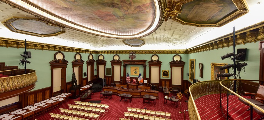 The New York City Council chamber.