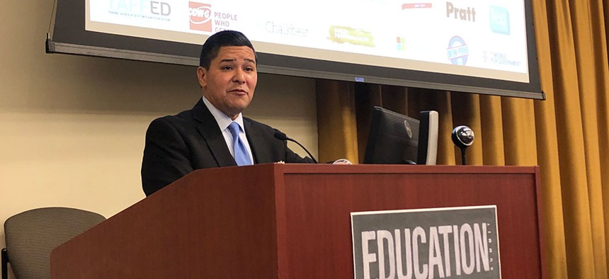New York City Schools Chancellor Richard Carranza at City & State's 2019 Education Summit.