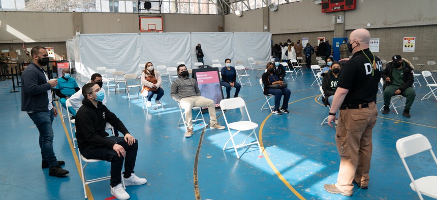 Bay Eden Senior Center in the Bronx is a state run vaccination site.