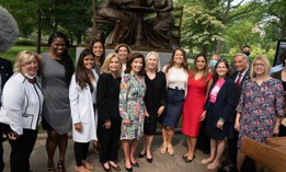 Gov. Kathy Hochul at her press conference announcing the agenda to affirm abortion rights in New York.