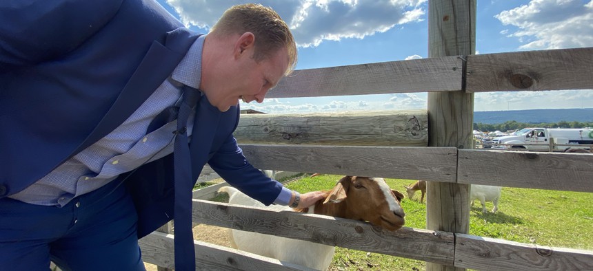 On the day state Attorney General Letitia James released the report that ended Andrew Cuomo’s career, Andrew Giuliani was talking to upstaters at Empire Farm Days.