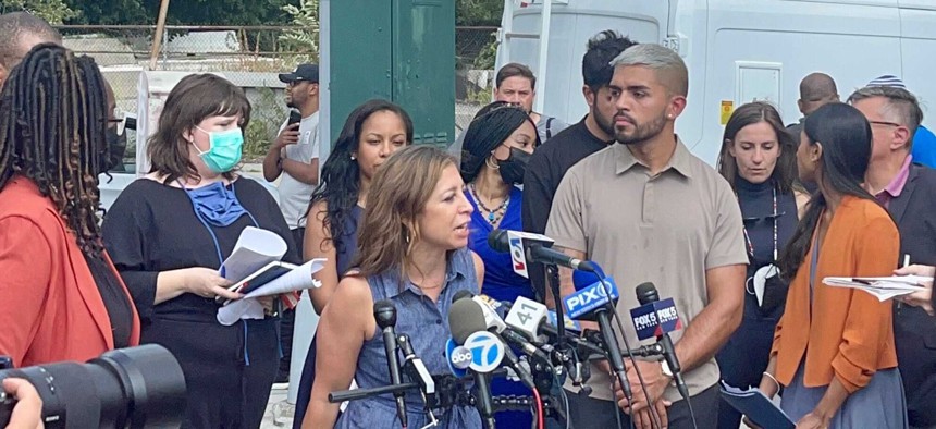 Assembly Member Jessica González-Rojas visiting Rikers Sep.13.