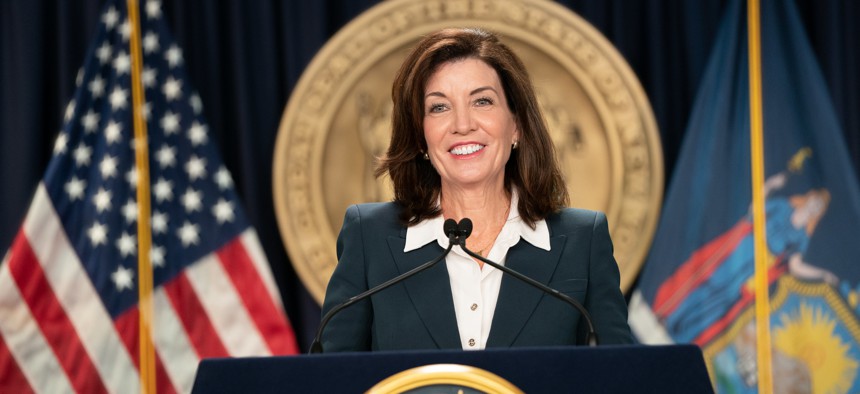 Gov. Kathy Hochul and her predecessor have teamed up this year to issue a historically high number of approval messages to legislation they signed into law.