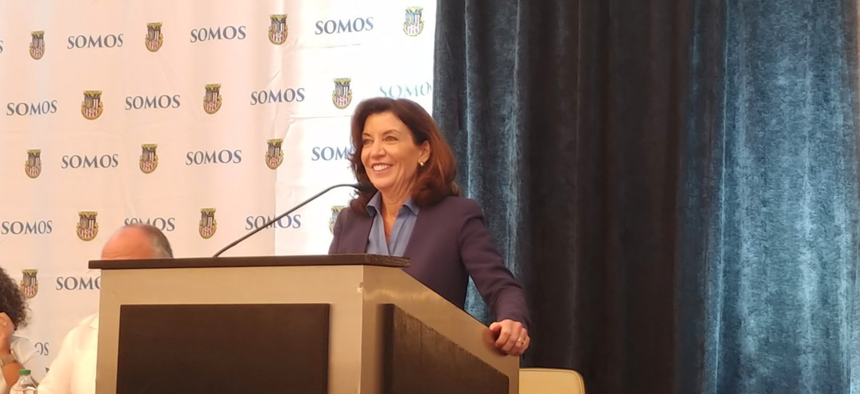 Gov. Kathy Hochul at Somos.