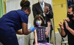 Students at P.S. 19 receive the COVID-19 vaccine.