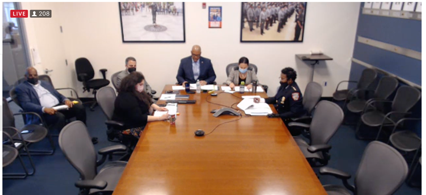 Department of Correction officials testify to the City Council Committee on Criminal Justice.