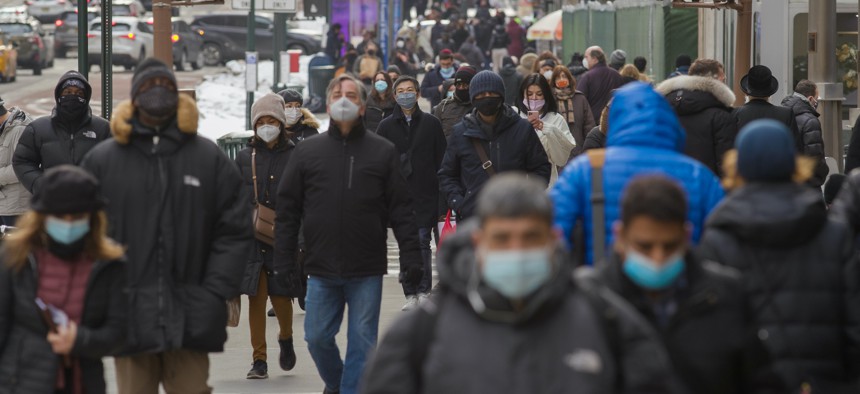 Gov. Kathy Hochul asked New Yorkers to mask up and get vaccinated on Monday as the state braces for the arrival of the new COVID-19 omicron variant.