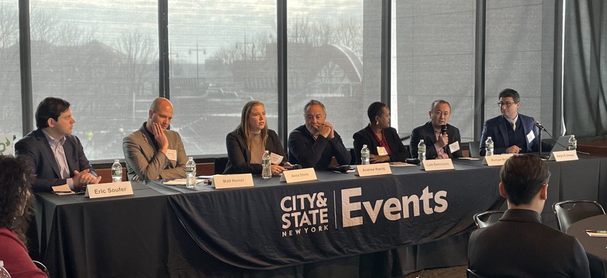 Panelists at City & State's Making New York the Crypto Capitol event Friday.