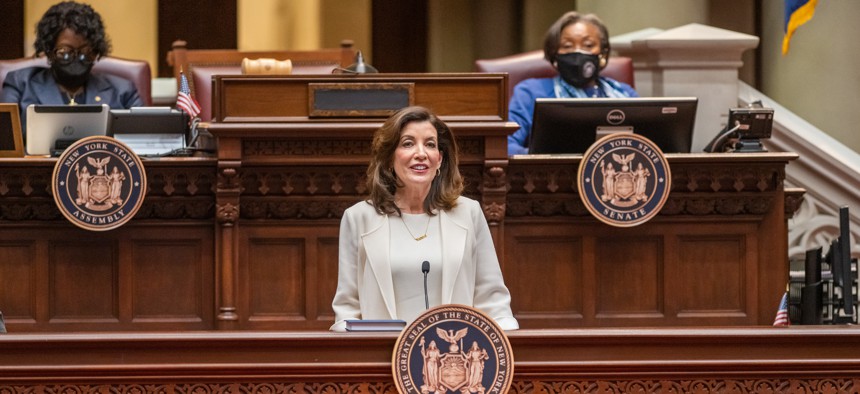 Gov. Kathy Hochul delivers the State of the State Address on Jan. 5.