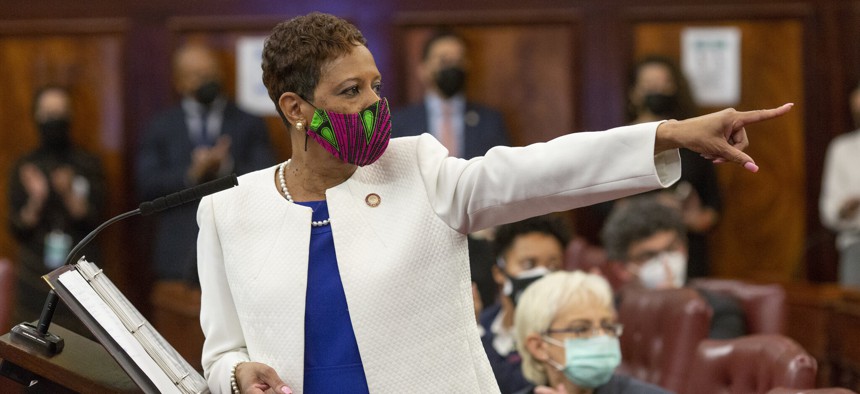 Adrienne Adams is New York City Council's first Black speaker.