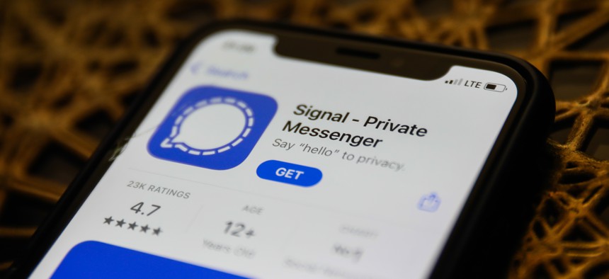 Signal is a private messaging app.