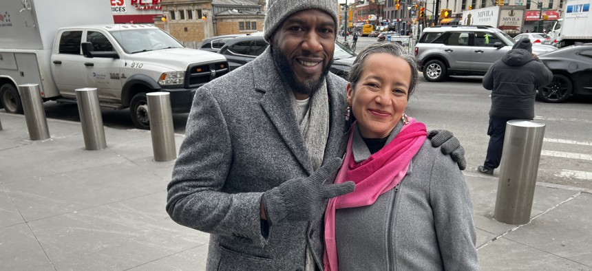 Lieutenant governor candidate Ana María Archila and gubernatorial candidate Jumaane Williams.