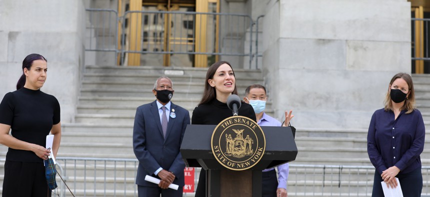 State Sen. Alessandra Biaggi sponsored a bill targeting agreements that fine victims for speaking out.