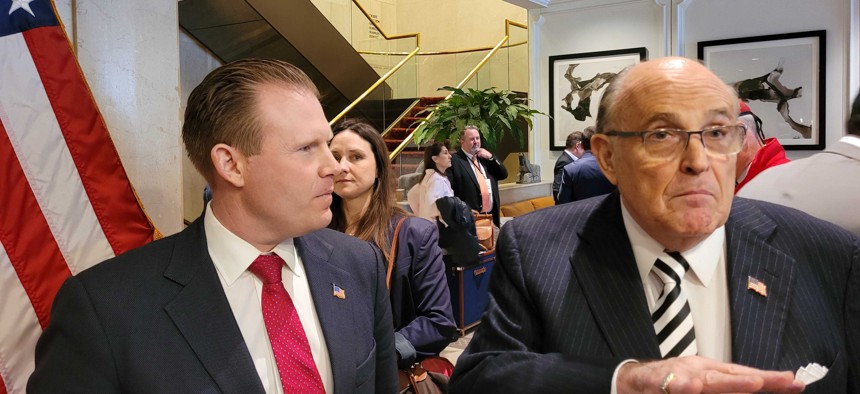 Rudy Giuliani at the New York State GOP convention.