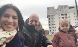 Skye with Max Rose and his son Miles.