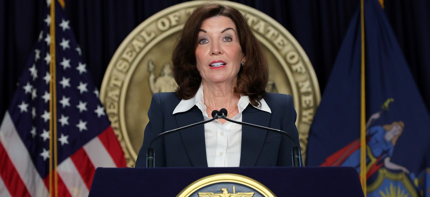 Gov. Kathy Hochul is reportedly backing new changes to state bail laws that are complicating budget talks with legislative leaders ahead of an April 1 deadline.