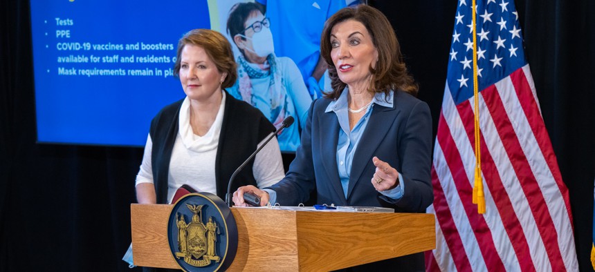 Albany, NY- Governor Kathy Hochul hold a COVID Press Briefing in Albany