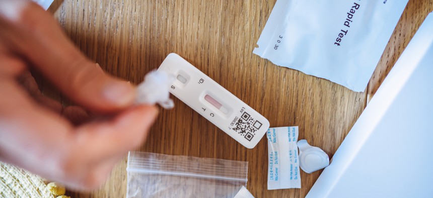 While at-home tests can detect variants of the coronavirus, health officials are not officially tracking their results. 