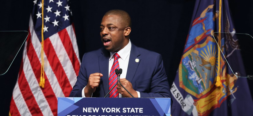 Lt. Gov. Brian Benjamin at the 2022 New York State Democratic Convention.