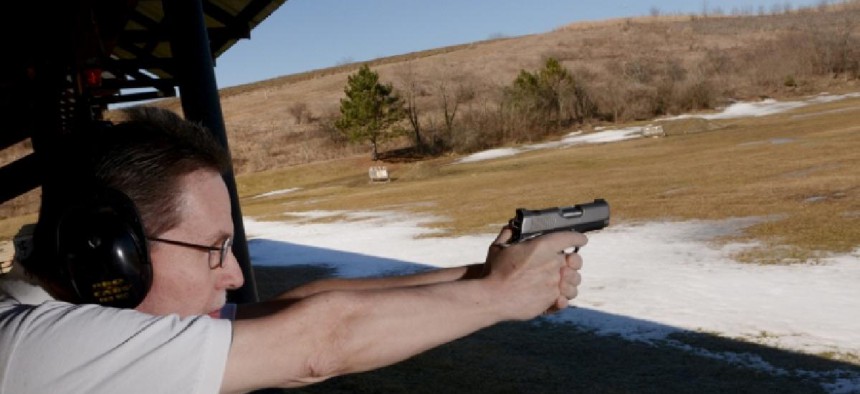 Kim Stolfer, co-founder and chairman of Firearm Owners Against Crime, at a firing range. Photo provided
