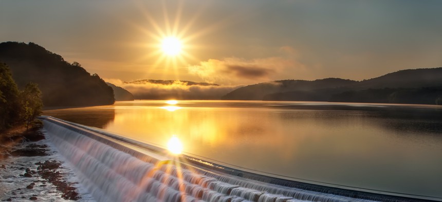 The New Croton Dam in Westchester County.