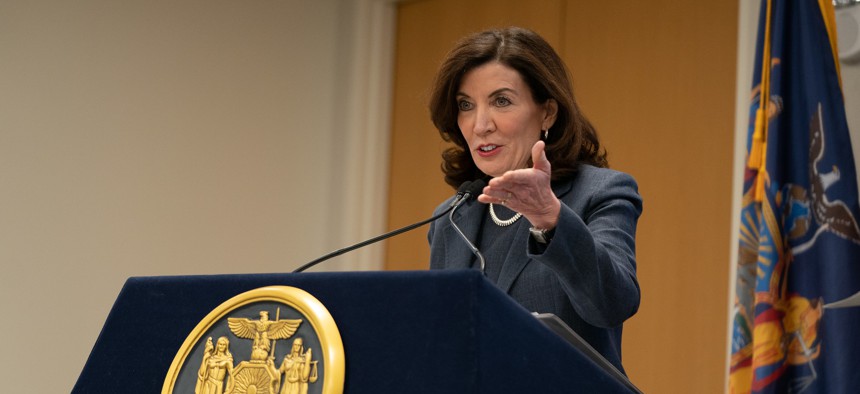 Gov. Kathy Hochul has continued to implore lawmakers to take action to get Brian Benjamin off the ballot.