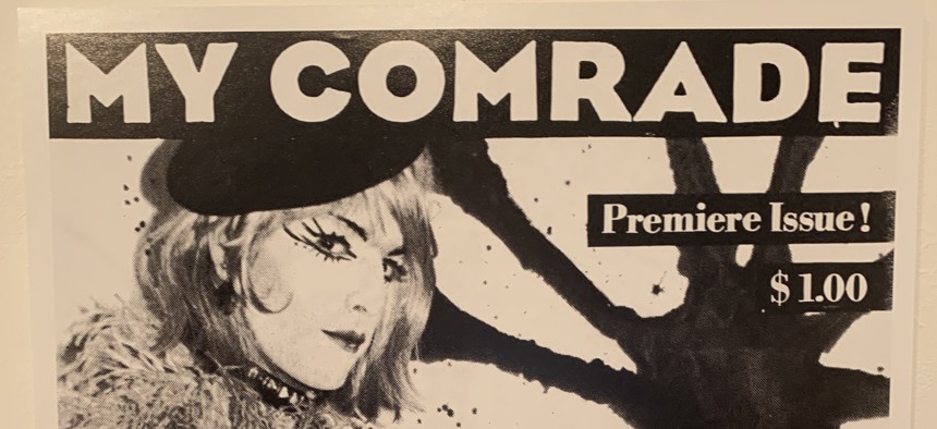 Underground magazine  My Comrade, founded by drag queen Linda Simpson.