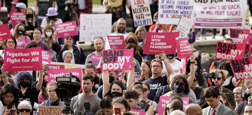 Pro-choice demonstration in Albany.