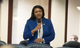State Rep. Fentrice Driskell, D-Tampa, offers debate on the House floor, April 3, 2019. 