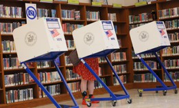 Voting at the Brooklyn Central Library on June 28.