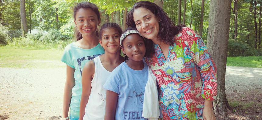 Fresh Air Fund's Executive Director Fatima Shama with Fresh Air campers.