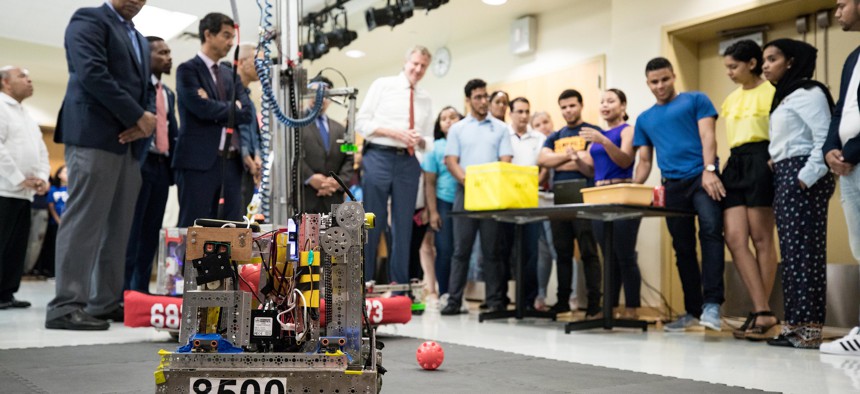 Robot at Upper Manhattan school