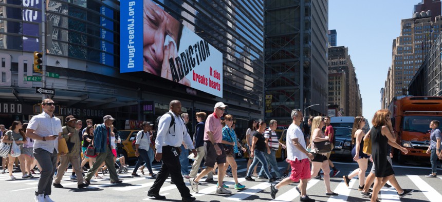 People on street