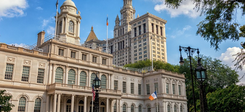 New York City Hall on a sunny day