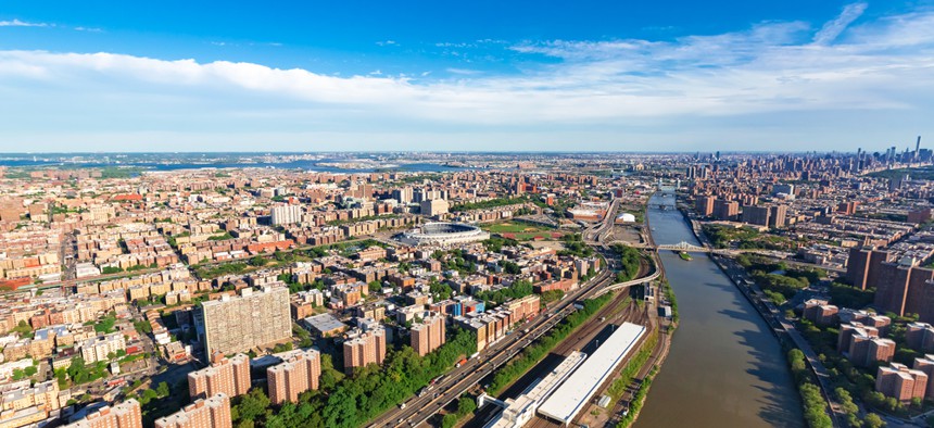 Aerial view of the Bronx