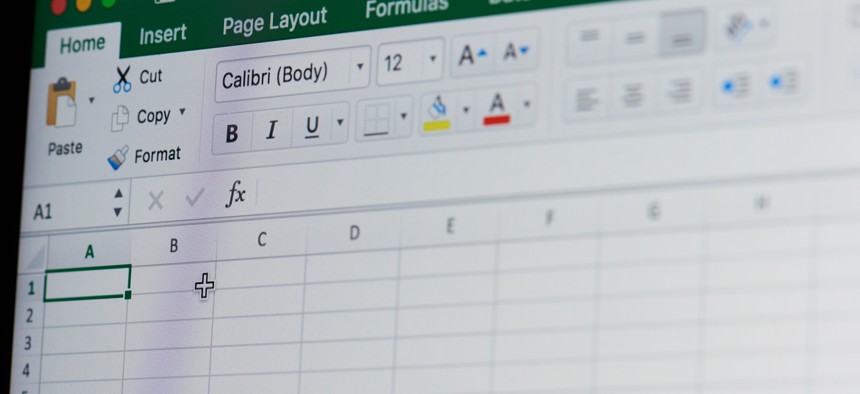 Microsoft Excel spreadsheet open on a Mac computer.