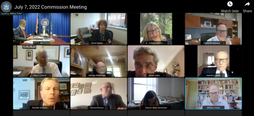 Screengrab from July 7 virtual JCOPE meeting