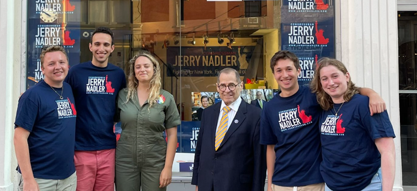 Jerry Nadler and members of his campaign team.