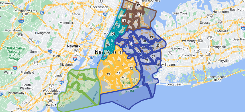 Draft New York City Council lines were released Friday by the city Districting Commission.
