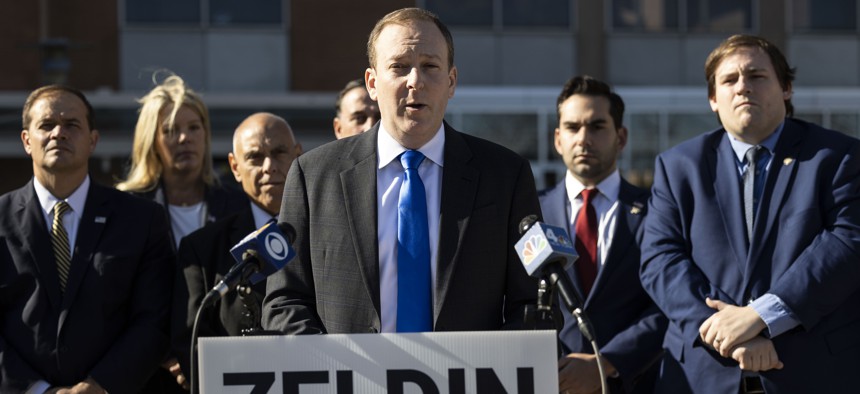 Among women, Zeldin is trailing Hochul by 26 points. Both candidates have 46% of support among likely male voters.